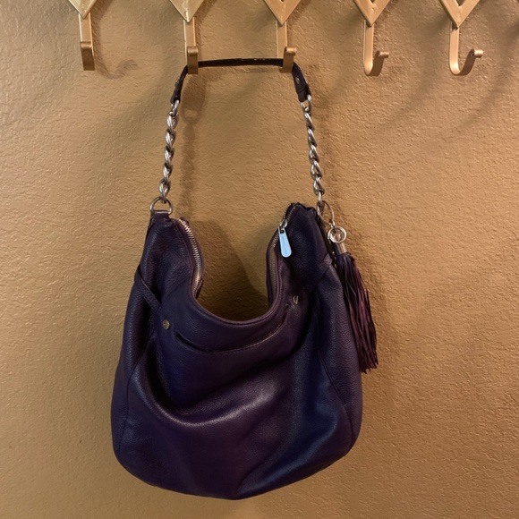 EUC Michael Kors Hobo Purse & Wallet Purple Set VINTAGE - Picture 5 of 16